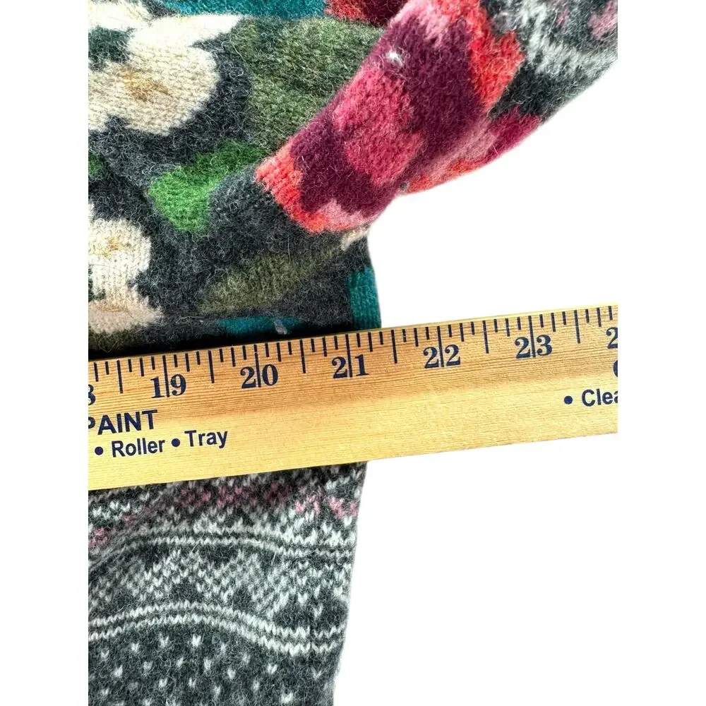 L.L. Bean Lambswool Womens Cardigan Size XL Vintage Cottagecore Grandmacore - Picture 4 of 7
